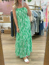 Green\White Button Down Maxi