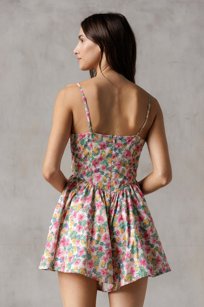 Pink Multi Floral Romper