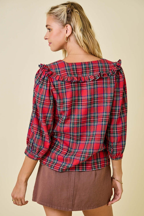 Plaid Button Up Top