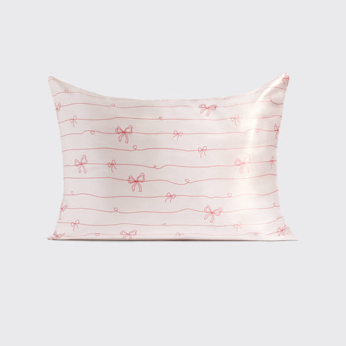 Satin Striped Bows Pillowcase