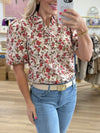 Ecru Floral Top