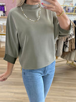 Olive 3/4 Sleeve Top