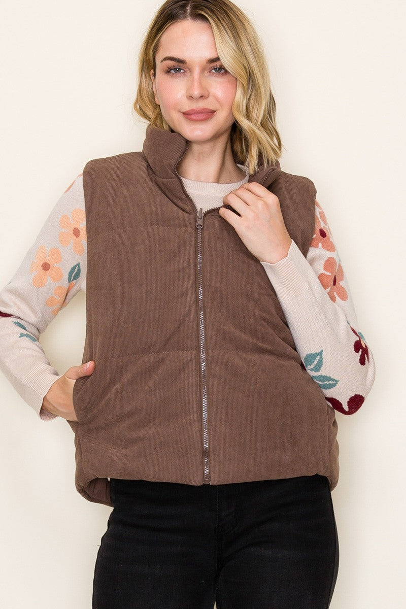 Brown Corduroy Vest