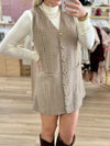 Houndstooth Button Front Dress