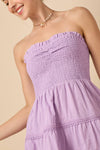 Solid Strapless Dress