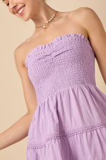 Solid Strapless Dress