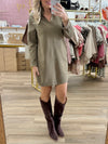 Solid Mock Neck Dress