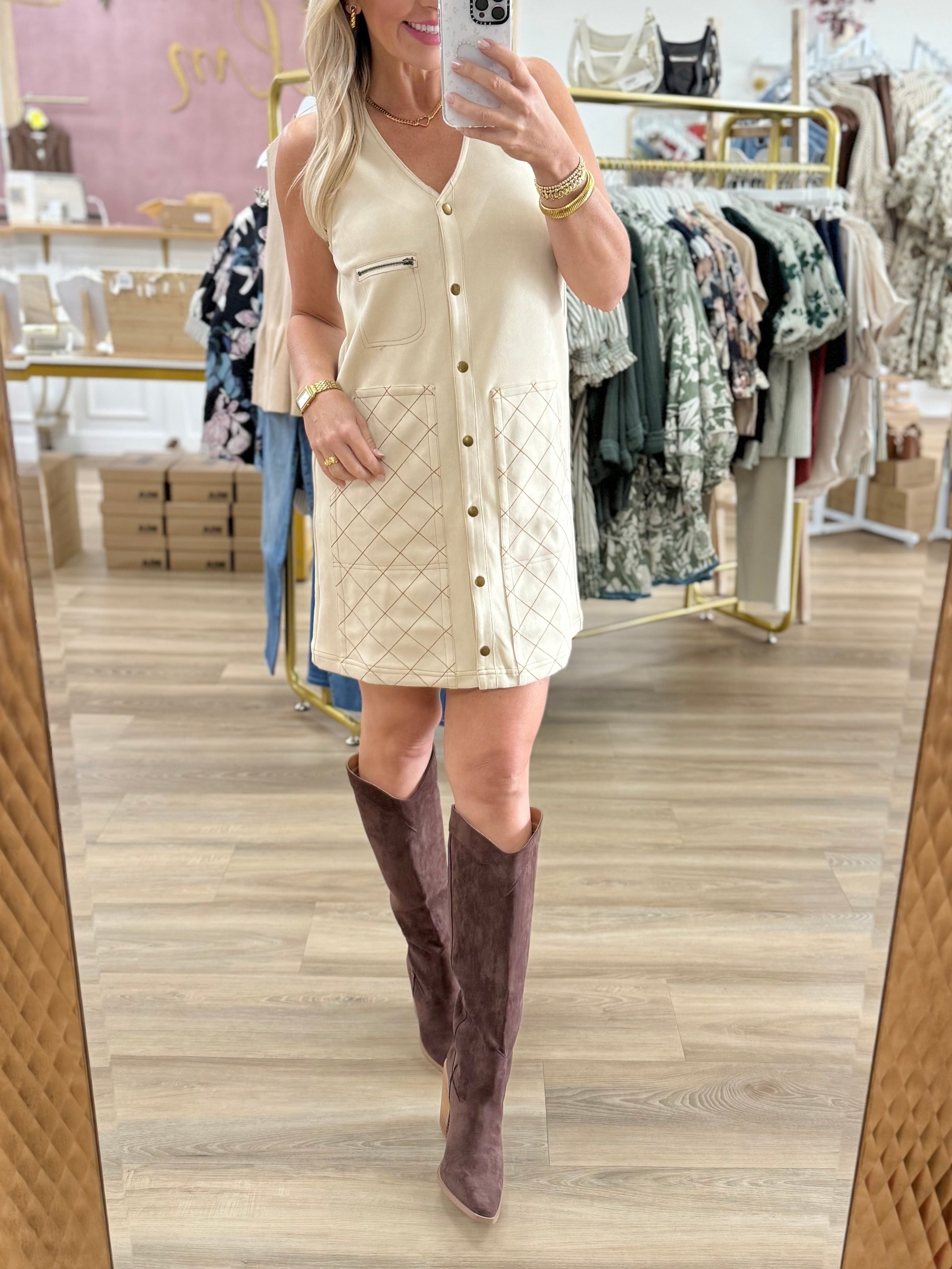 cream suede dress Women's Cream Faux Suede Bandeau Mini Dress