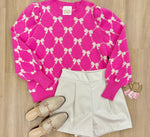 Pink Sweater w/Bows