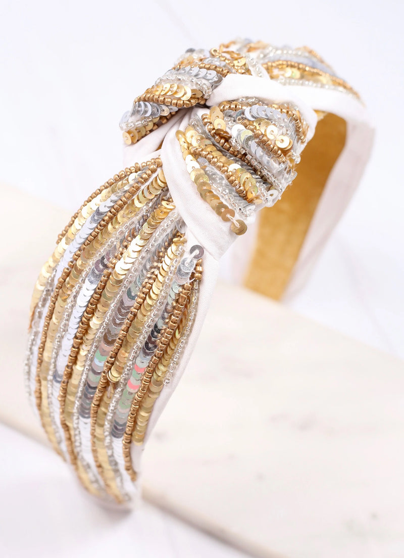 Gold/Silver Stripe Headband