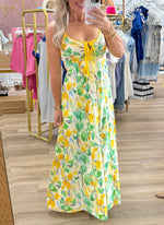 Yellow/Green Midi Dress
