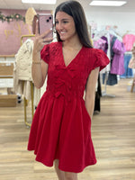 Red Smocked Dress