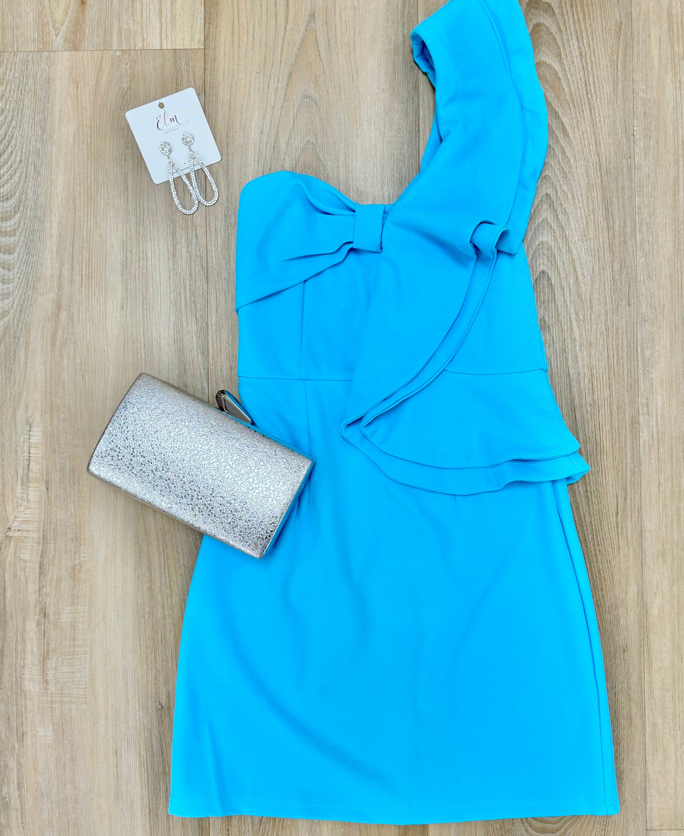 Teal One Shoulder Dress – Elm Boutique