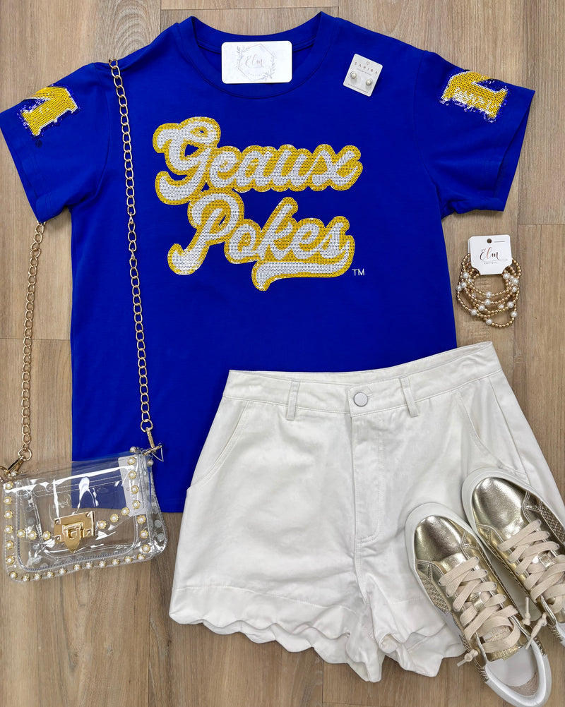 Geaux Pokes Sequin Tee