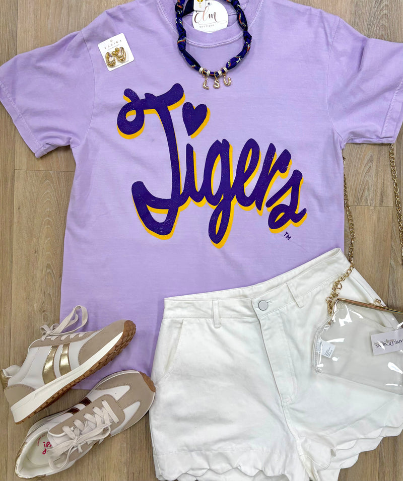 Lavender Tigers Tee