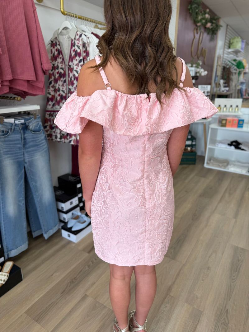 Rose Off-shoulder Mini Dress