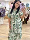 Cream Floral Dress