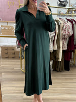 Long Sleeve Solid Dress