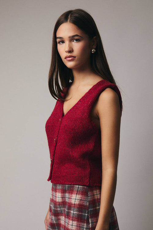 Red Lurex Vest