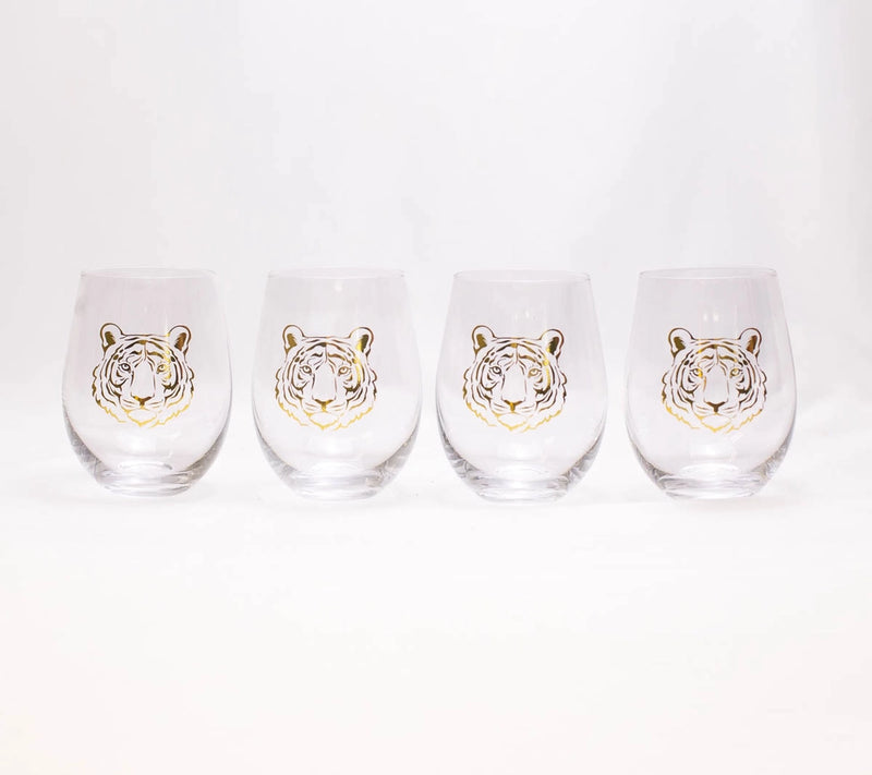 Tiger Wine Glass Gift Set