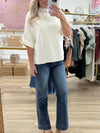 3/4 Sleeve Mock Neck Sweater