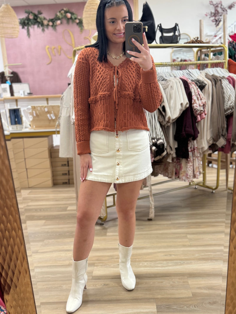 Tie Front Cardigan