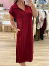Burgundy Midi Dress