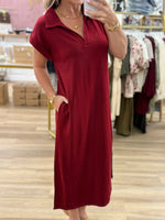 Burgundy Midi Dress