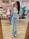 Striped Puff Sleeve Top