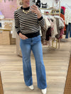 Black/Taupe Stripe Sweater