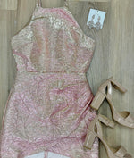 Pink/Gold Metallic Dress