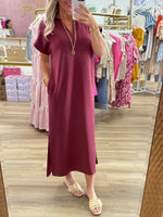 Burgundy Midi Dress