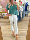 Teal Button Down Blouse