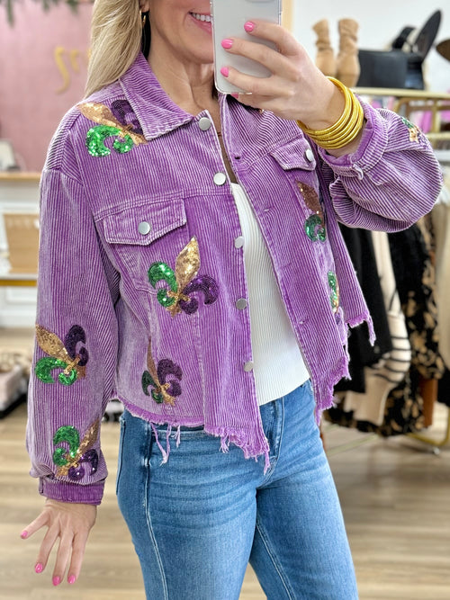 Vintage Violet Corduroy Jacket