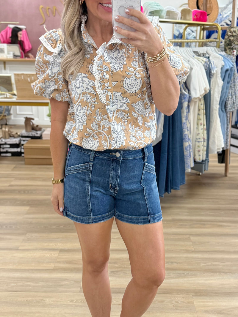 HR Dark Denim Shorts