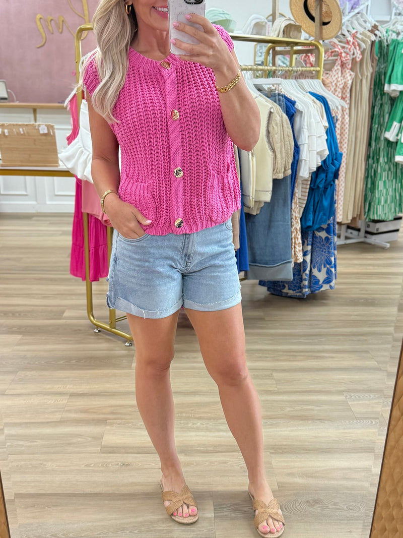Pink Sweater Vest