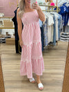 Red/White Stripe Midi