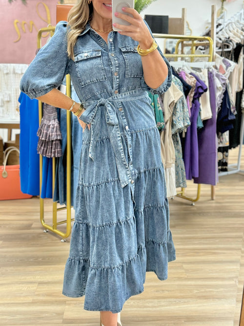 Denim Midi Dress