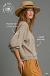 Pleated Sleeve Top