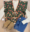 Green Floral Quilted Vest