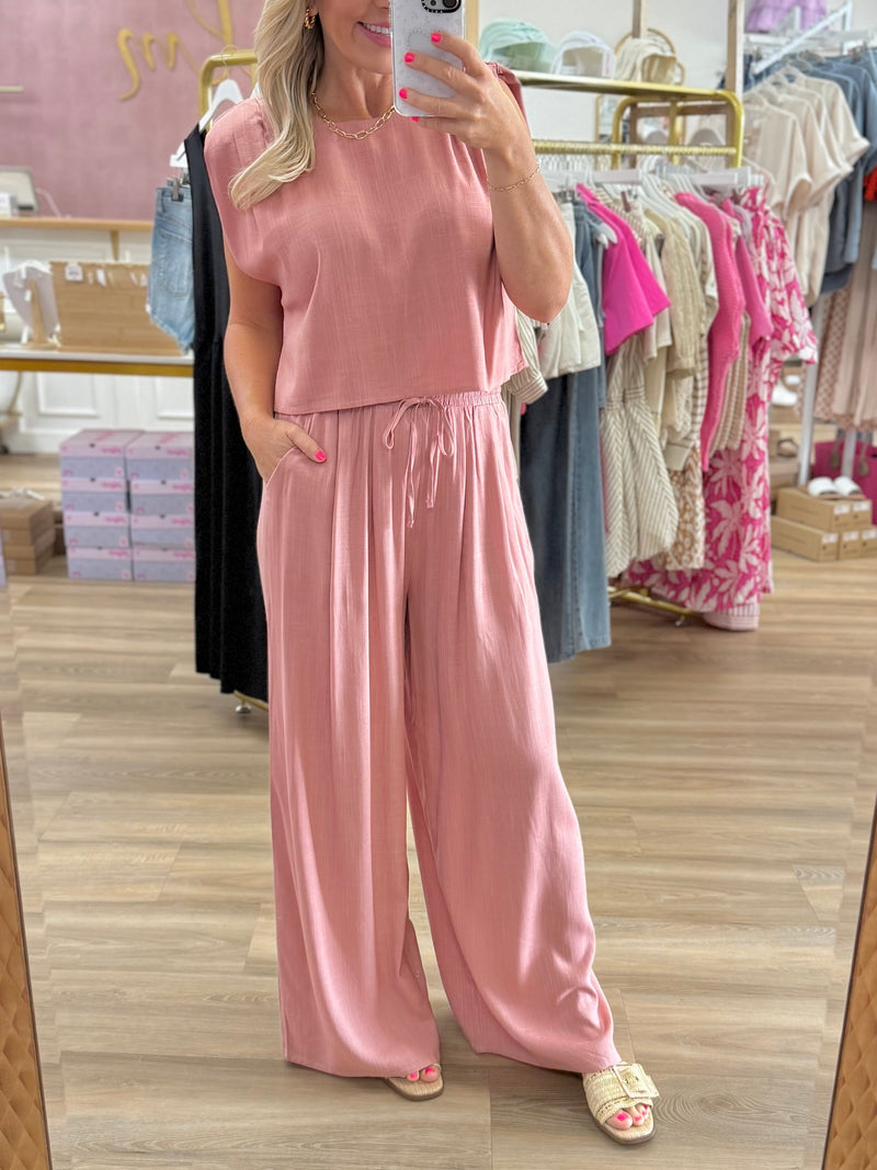Mauve Linen Set