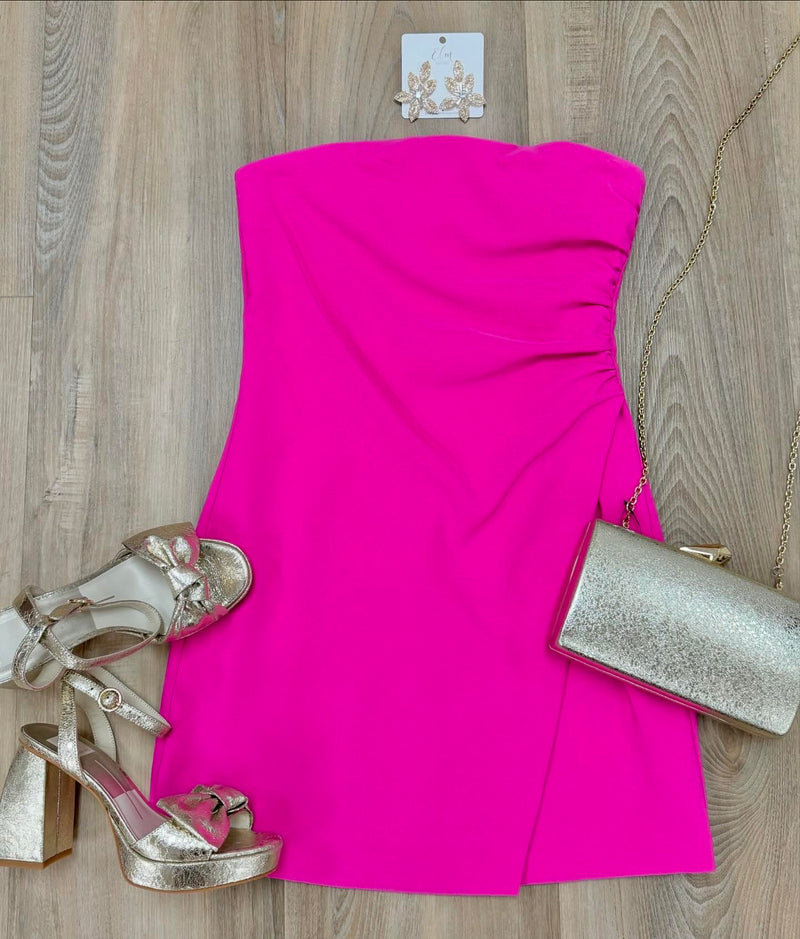 Pink Strapless Dress