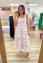 Blush Floral Midi Dress