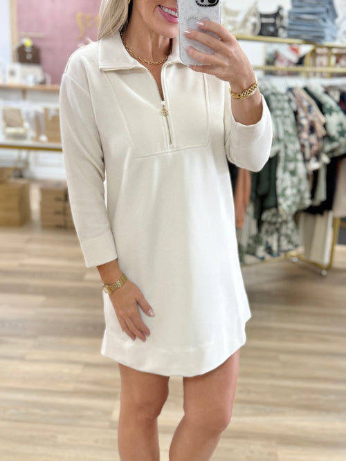 Ivory Long Sleeve Dress