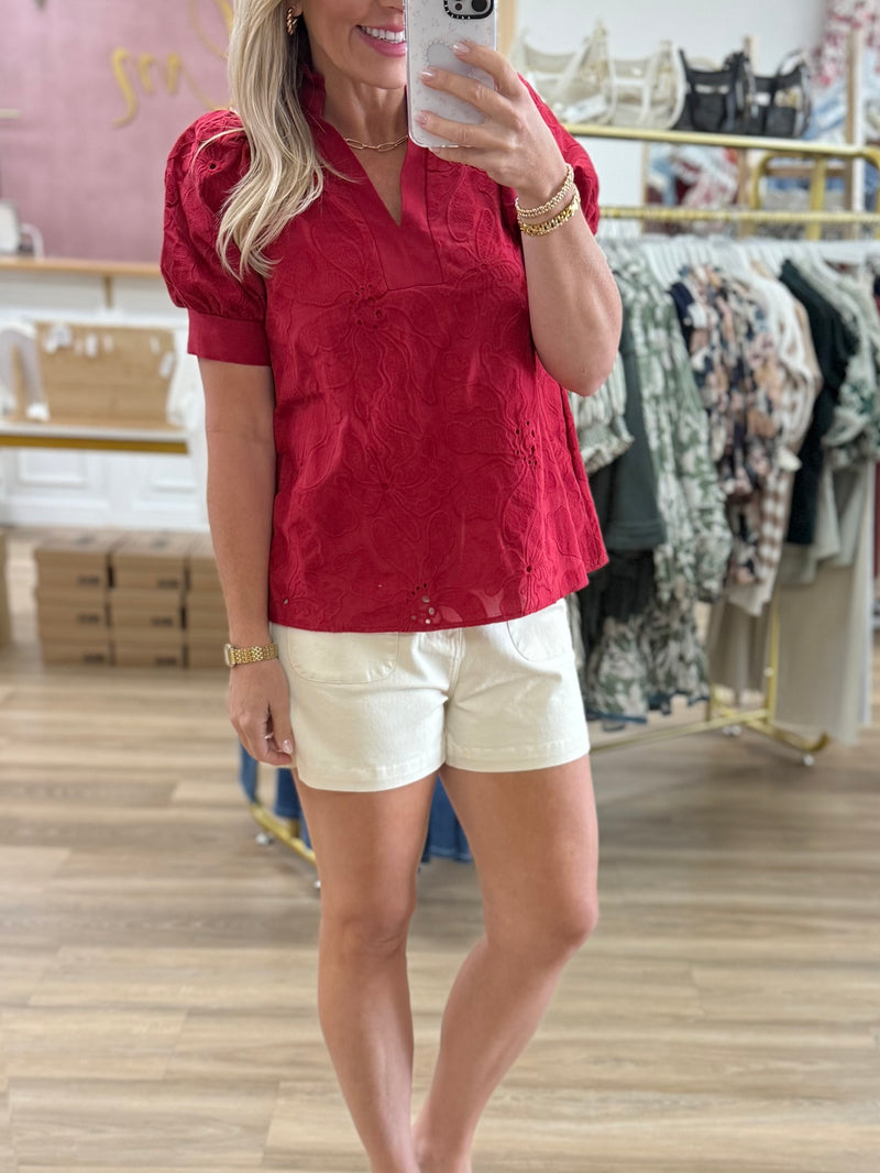 Floral Embroidered Top