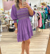 Purple Smocked Dress