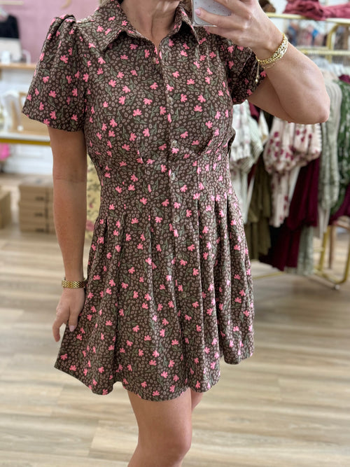 Rory Dress in Brown