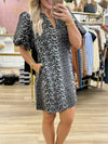 Puff Sleeve Cheetah Dress