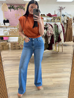 Rust Satin Top