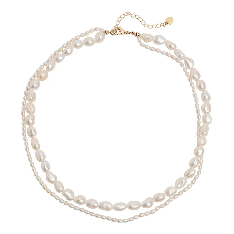 Double Pearl Necklace
